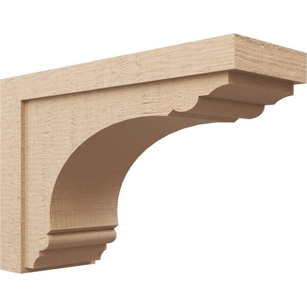 Ekena Millwork 10"W x 30"D x 20"H Classic Warren Rough Cedar Woodgrain TimberThane Corbel, Primed Tan CORUR10X30X20WARRCPR - main